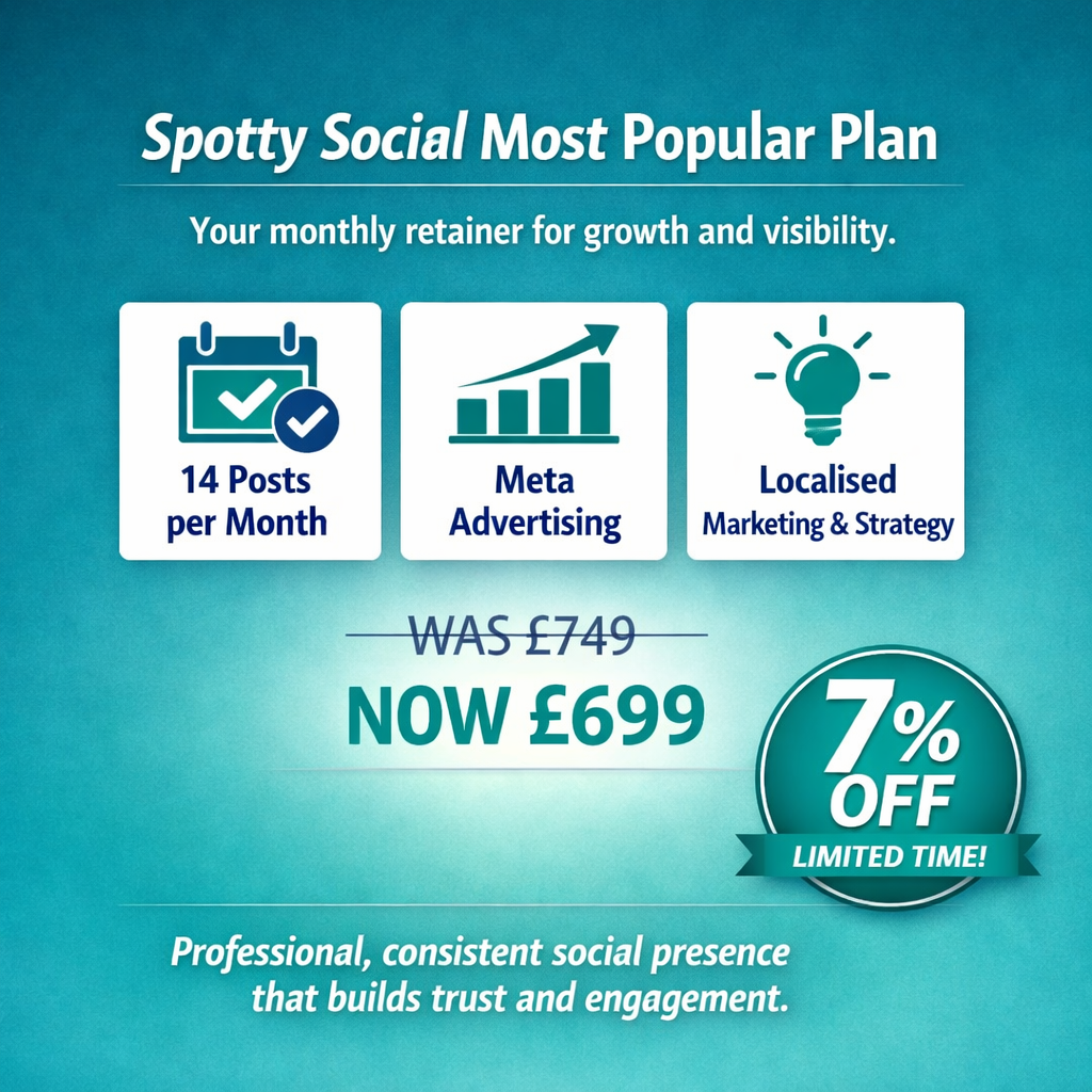 Spotty Social Most Popular Plan (Monthly Retainer)